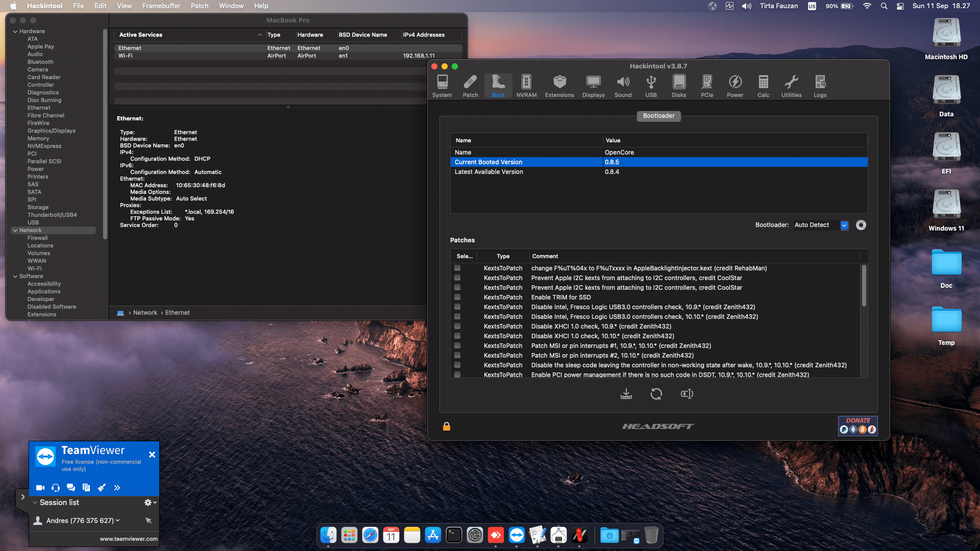 Dell Latitude 7390 3rd [KabyLake R   Intel UHD 620 + I2C]   OpenCore 1